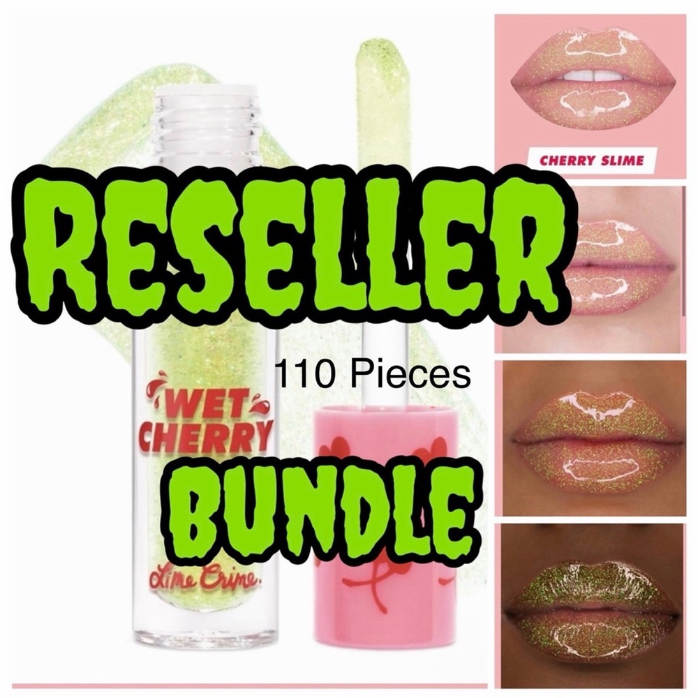 Wholesale Reseller Bundle Lot Lime Crime Wet Cherry Lip Gloss Slime: 110 pieces